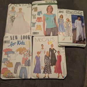 Vintage Sewing Pattern Lot - McCall's, Simplicity, New Look